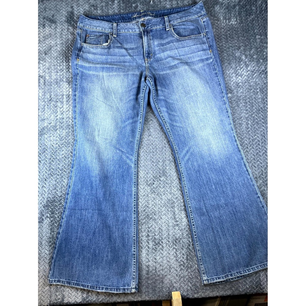 American Eagle Outfitters Bootcut Jeans Womens 18 Blue Denim Medium Wash Casual